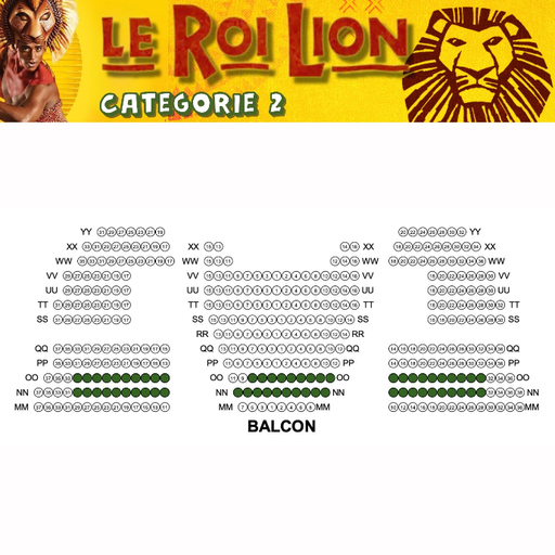 [LeRoiLion2] SHOWTRIP DOMEDIA Le Roi Lion "Catégorie 2" (surclassement)